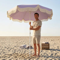 Tassel Patio Umbrella Foldable Sun Umbrella Lightweight