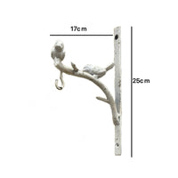 Bird Branch Wall Hook Light White Home Decoration Metal