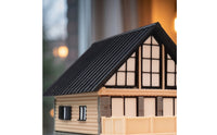 1/64 House Model Featuring a Balcony Architectural Scale Model House Detailed Miniature Villa for Hobbyists, Diorama