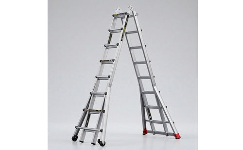 Multipurpose Multi-Position Ladder Foldable A-Shaped Ladder Folding Portable for DIYers, Home Repairs