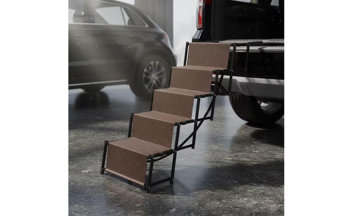 Pet Car Stair Ladder Heavy Duty Dog Car Steps Lightweight Foldable Pet Ladder for SUV