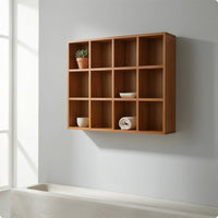 Grid Display Cabinet Space-Saving Grid Display Cabinet Easy to Clean Storage Unit for Bedroom