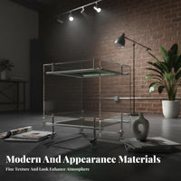2-Tier Rolling Trolley Minimalist Design 2-Tier Rolling Trolley Easy to Assemble