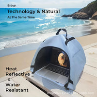 Portable Sunshade Beach Laptop Bag for Outdoor Work, Anti-Glare Computer Cover