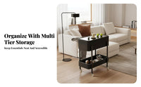 2-Tier Rolling Storage Trolley On Wheels Nightstand Multifunctional for Students