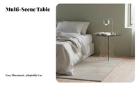 C-Shaped Side Table Minimalist Design Household Furniture Transparent Look