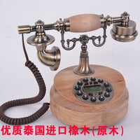 仿古欧式实木电话机复古时尚创意美式家用固话中式古典座机 欧规