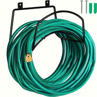 Wall-Mounted Garden Hose Storage Rack, Detachable Iron, for Outdoor Use