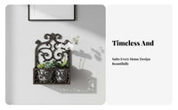Wall-Mounted Plant Stand Ornate Scrollwork Hanging Flowerpot Bracket Stylish