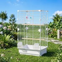 Large Bird Cage Castle Cage Parrot Cage Bird Villa, Metal Large Spacious Habitat for Cockatiel, Spacious Single Compartment Budgie Cage Habitat