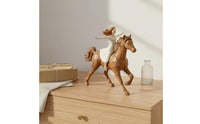 Girl Riding Horse Figurine Sculpted Surface Girl on Horse Figurine for Bedroom