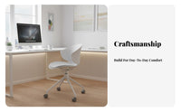 Armless Rolling Task Chair Adjustable Height Swivel Seat Water-Resistant Textile