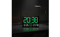 LED Digital Wall Clock Silent Digital Wall Clock 12/24-Hour for Living Room, Bedroom