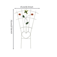 2 Pieces Fan Trellis Decorative Climbing Plant Trellis Compact for Flower Beds