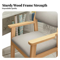 Adjustable Wooden Writing Chair sturdy Wood children's Furniture With Armrests