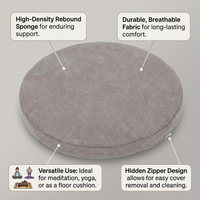 Round Floor Pillow Floor Cushion for Adults Seating, Thick Floor Pillow Meditation Cushion, Modern M - Image 7
