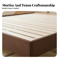 Floating Bed Frame Headboard-Less Bedroom Furniture Low height Mattress Support for partners, Minimalists, Apartment, Guest Room, attic