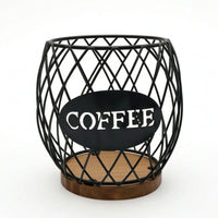 Pineapple Basket Space-Saving Wire Basket with Wooden Base Lightweight