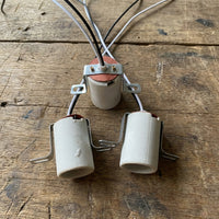 Table Lamp and Ceiling Lighting E14 Bulb Holder with Wire, High Temperature Resistant Ceramic, E14 Base Screw Terminal, 220V Pendant Light