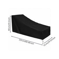 Reclining Lounge Cover Heavy Duty Patio Chair Cover with Drawstring Four Season for Homeowners, Poolside, Garden
