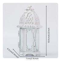 Moroccan Design Candle Lantern Indoor Outdoor Use for Tabletop