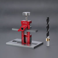 Adjustable Cabinet Door Mounting Tool with Drill Bit Non-Slip Cabinet Door Jig Precision Accurate for DIYers, Woodworkers, Woodworking