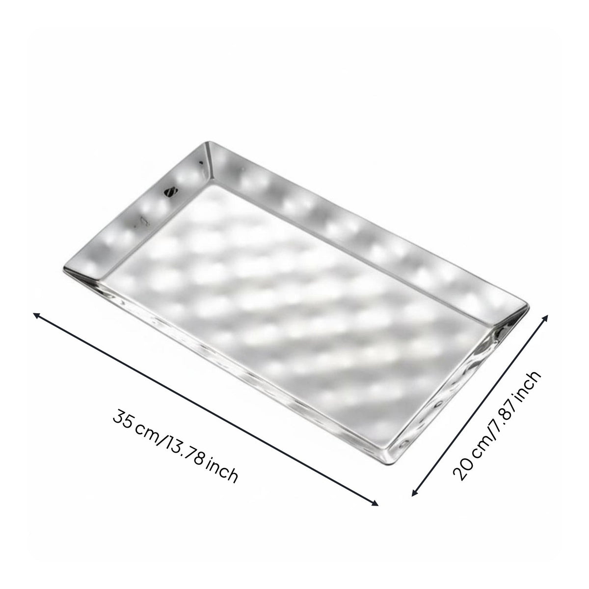 Sashimi Ice Platter Elegant Design Decorative Serving Dish Easy to Clean Stainless Steel Serving Tray for Home Entertainers, Catering Events, Parties