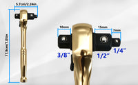 3-in-1 Multi-purpose Reversible Ratchet Socket Wrench 1/2 3/8 1/4 Drive Adjustable Mini Quick Wrench
