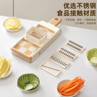 Multi-Function Vegetable Slicer and Grater with Safety Design