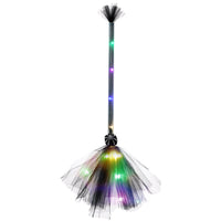 LED Witch Broom for Halloween Party, Glow in Dark, Cosplay Prop