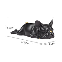 Reclining Canine Figure Statue Matte Finish Desktop Dog Decor Hollow Top