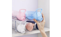 Water Bottle Organizer Rack Curved Slot Stackable Water Bottle Rack Open Design