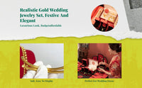 Wedding Jewelry Set, Faux Gold Bridal Bracelet, Display Props for Engagement, Decoration