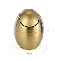 Stainless Steel Trash Can Tabletop Refuse Bin Rust-Resistant Household Container