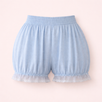 Lace Trim Bloomers for Women Under Dress Shorts with Loose Fit, Plus Size for Summer Skirts, Lightweight with Lantern Style