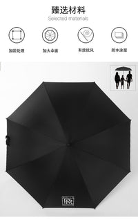Customizable Long-Handle Umbrella with Gold-Plated Handle