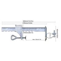 遮阳伞甲板支架夹,露台阳台伞支架夹,横竖两用可安装在阳台栏杆上