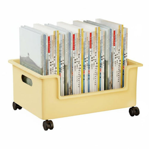 beneath-desk storage container with casters Rolling Wire Basket adaptable for Study Room