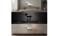 Horse Figurine Tabletop Horse Sculpture with Base Retro Equestrian Figurine for Home Stylists, Art Collectors, Living Room, Entryway, Bookshelf