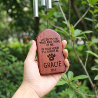Wooden Wind Chimes, Outdoor Wind Chimes for Garden & Patio, European Design Sympathy Gift, 62cm Custom Engraved