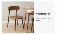 Upholstered Seat Wooden Chair Nordic design Kitchen Seating Minimalist Aesthetic Ergonomic for Design lovers, Families