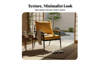 Fabric Couch with Wood trim Japanese aesthetic Sofa Minimalist Design Comfortable pading for Homeowners, Lounge Area, Bedroom
