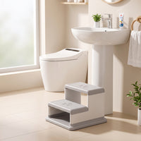 Two-Tier Step Stool Non-Slip Children's Step Stool Sturdy for Young Children, Children, Washroom, Toilet Training, Kitchen