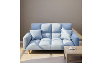 Two-Person Folding Sleeper Sofa Space-Saving Convertible Folding Sofa Bed Firm Foam Adjustable Sleeper Loveseat for Small Apartment Dwellers