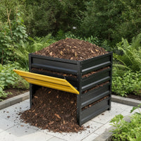 Compost Bin with Pull-out Door Open-Top Compost Bin with Door Spacious for Yard