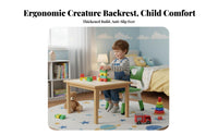 Heart Cutout Backrest Chair Ergonomic Design children's Furniture Heavy Duty