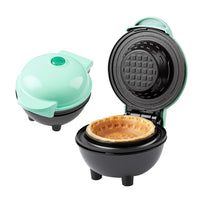 Mini Waffle Bowl Maker, Breakfast Machine, 600W, Metal Body, UK Plug