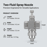 Spray Tip for Misting, Stainless Steel Fine Mist Nozzle, Siphon Fan-Shape Spray Tip for Greenhouse H - Image 3