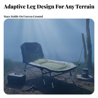 600D Oxford Cloth Adjustable Camping Cot Metal Frame Reclining Camping Cot Round Support Feet