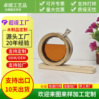 木制酒桶家用酒吧葡萄酒桶摆件创意透明红酒白酒储藏木桶实木酒瓶